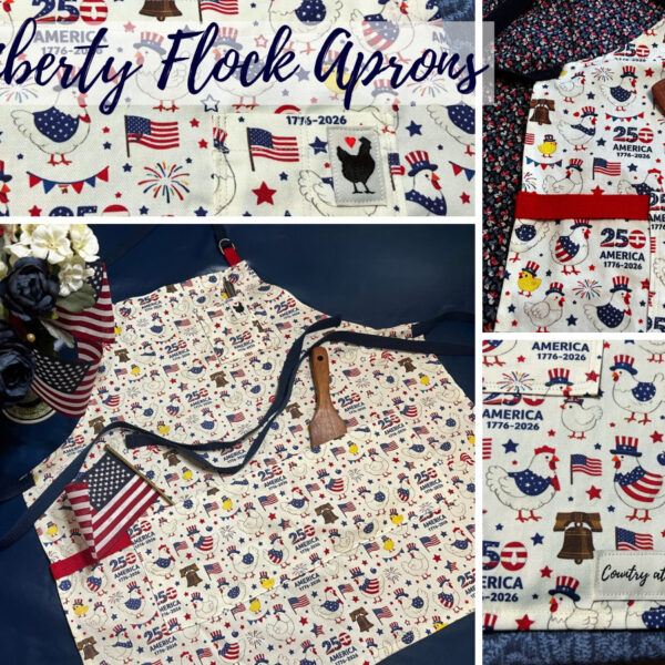 Liberty Flock Aprons Collage
